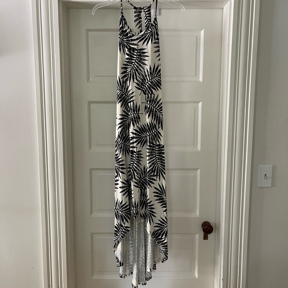 C&C California High-Low Dress - Cream/Black (XS)